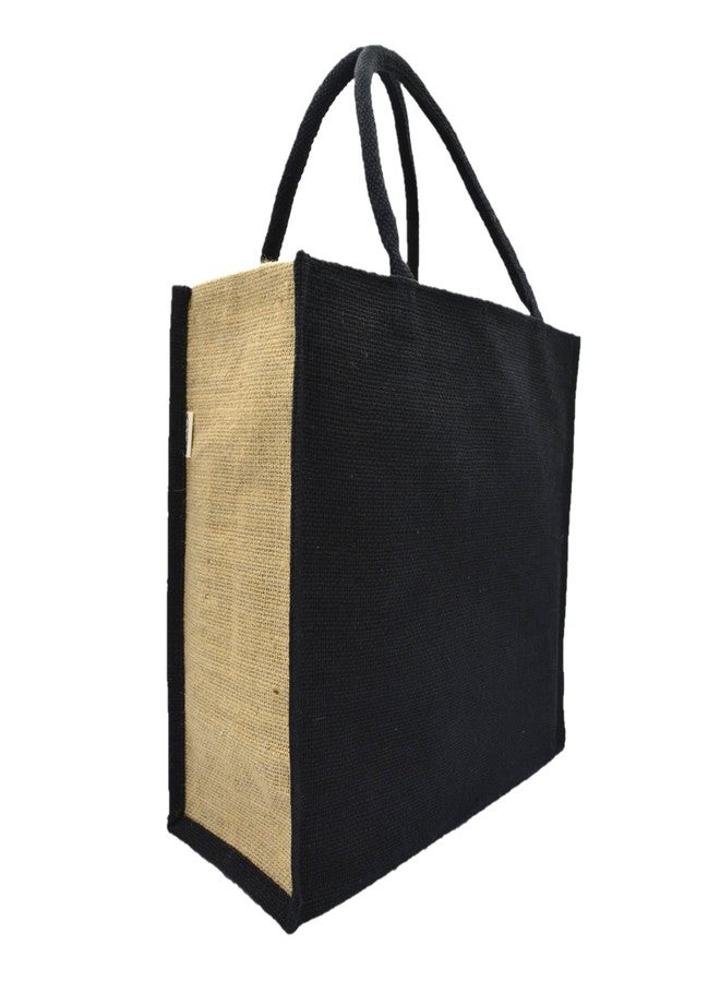 JUTEKA Multicolor spacious Jute Bag with Zipper Closure, Full Size Front Pocket and Large Handles… - Image 2